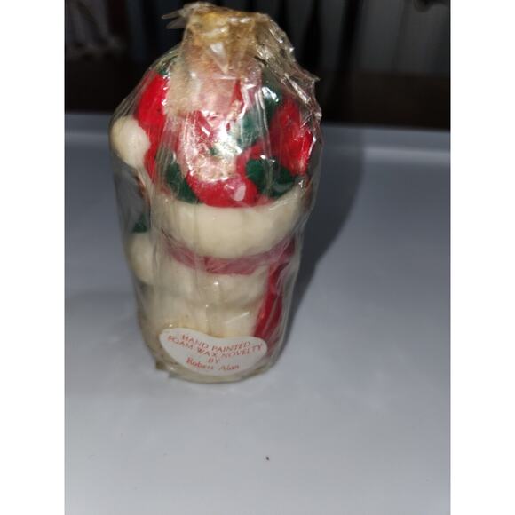 Vintage Robert Alan Candle Company 5” Christmas Bear and Snowman Candles - Picture 4 of 5